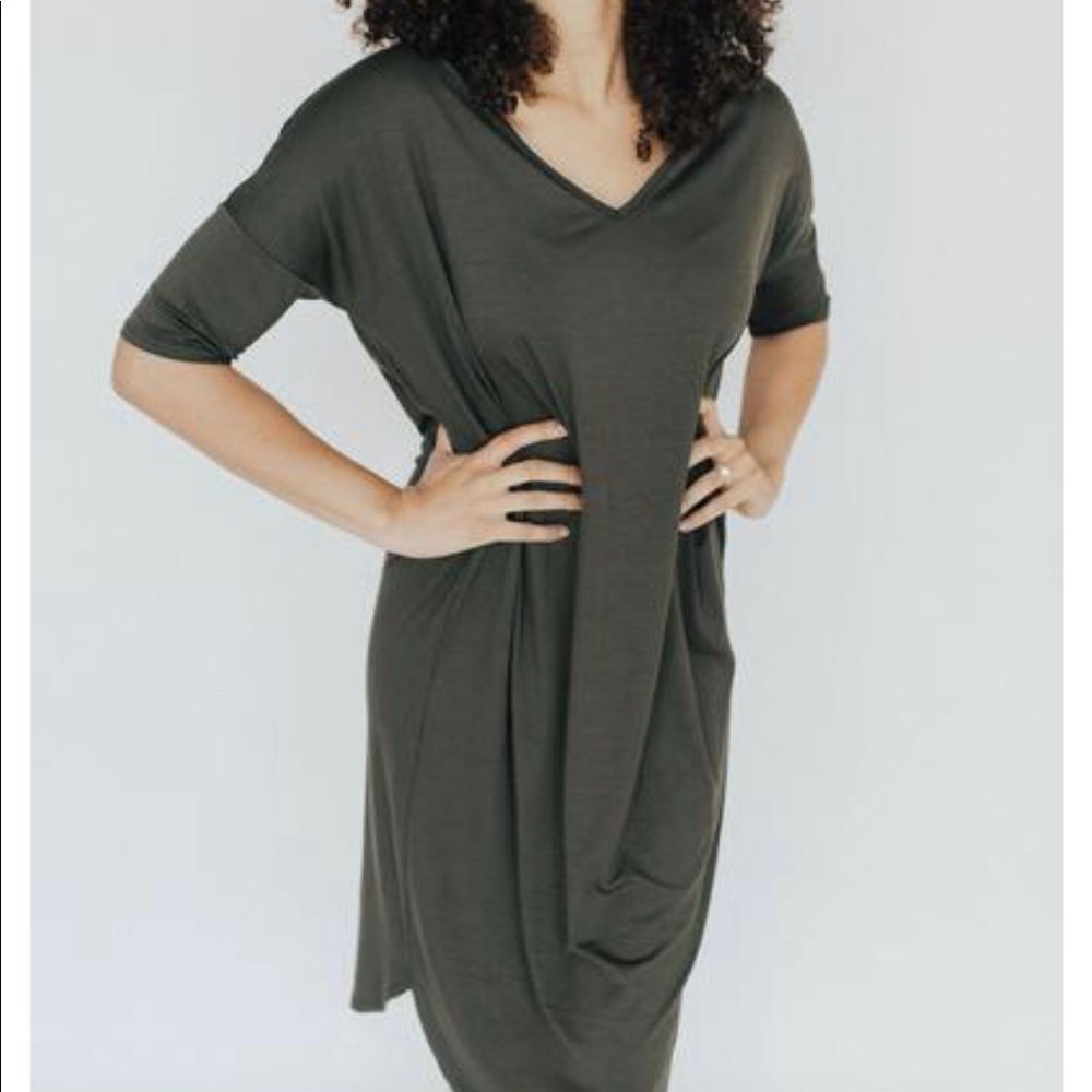 CJLA Midi Dress Olive - M/L